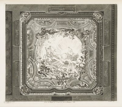 PLAFOND DE PEINTURE; Plafond du même cabinet, 4e planche - Juste Aurèle Meissonnier